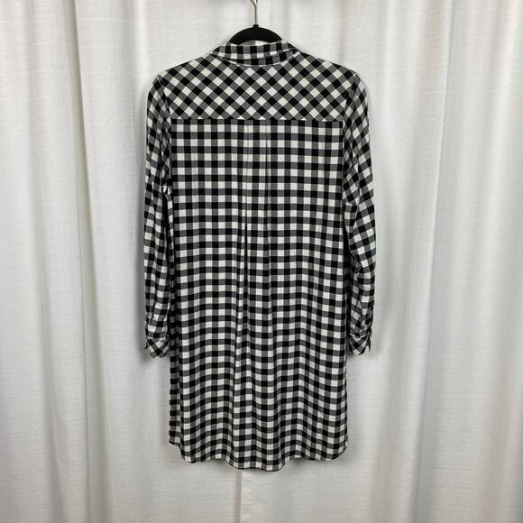 J.Jill Black&White Gingham Tunic Shift Dress Sz.M - Picture 10 of 14